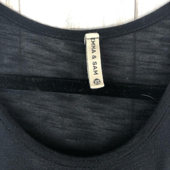 LF Emma and Sam black crochet cut out tank - Picture 3 of 5